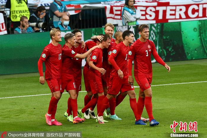 丹麦队庆祝进球 图片来源：Osports全体育图片社